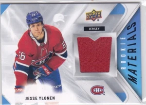 21/22 UD..JESSE YLONEN..ROOKIE MATERIALS..CARD # RM-JY..CANADIENS..COMBINED SHIP - Bild 1 von 3