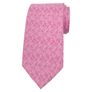 COCKTAIL EXPRESSIONS Mens Silk Tie Rose Pink Solid 3.25 Classic Textured Necktie - Picture 1 of 6