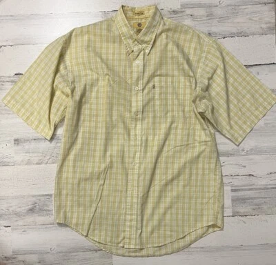 Vintage Duck Head Mens Sz Large Yellow Short Sleeve Button Down Duck Head Shirt - Image 1 of 4