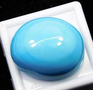 Piedra preciosa suelta natural de 47,90 quilates Arizona azul turquesa cabujón corte ovalado - Imagen 1 de 7