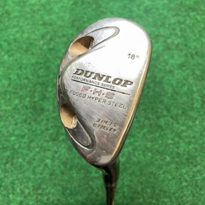 Dunlop F.H.S. 18 grados 3-hierro utilitario 3H Dunlop Mid-Firm Flex Lamkin empuñadura derecha Foto 1 de 4