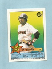 1989 O-Pee-Chee Baseball Sticker Tony Gwynn #50 Andy Allanson #17 Back