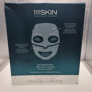 111Skin Anti Blemish Bio Cellulose Facial Treatment Set of 5 Sheet Masks New Box
