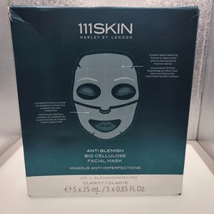 111Skin Anti Blemish Bio Cellulose Facial Treatment Set of 5 Sheet Masks New Box - Picture 1 of 9