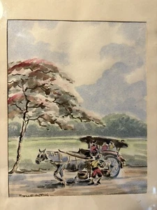 Dedy Suratin Indonesian Watercolor Asian Art Painting - Picture 1 of 4
