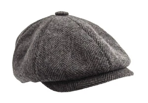 Peaky Blinders Sombrero Newsboy Gorra Plana Espina de Arenque Tweed Lana Panadero Niño Gatsby - Imagen 1 de 8
