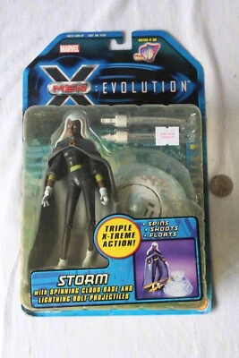 Toy Biz Marvel X-Men Evolution Storm 2001 con base de nube giratoria serie 2 nuevo en paquete Foto 1 de 4