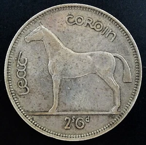 1939 Ireland, ½ Crown / 2 Shillings 6 Pence, 14.138 g, .750 Silver, KM-16 - Picture 1 of 2