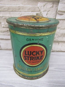 De colección Raro Cúpula Lucky Strike Rollo Corte Tabaco Litografía Bote Lata "Está Tostado" - Imagen 1 de 8