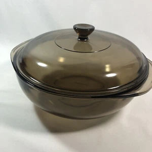 Pyrex 024 Corning Bowl Amber Brown Casserole Dish Ovenware 2 L w/Lid - Picture 1 of 7