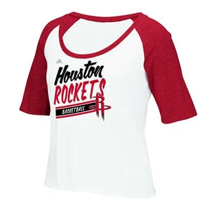 NBA Houston Rockets Women's Stripe Slant Short Sleeve Color Block Tee, Medium... - Picture 1 of 2