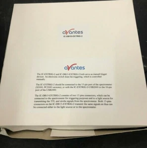 AVANTES IC-DB15-EXTRIG-2 spectrometer interface cable - Picture 1 of 5