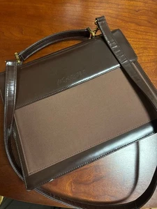 Saint Laurent Shoulder Bag Purse Logo Leather Brown Authentic - Picture 1 of 24