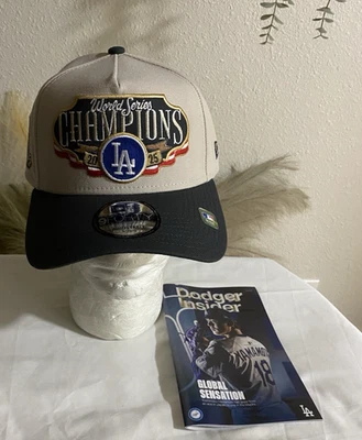 LA  Dodgers New Era 2025 World Series Champions 9FORTY LOCKER ROOM Hat W Insider - Image 1 of 4