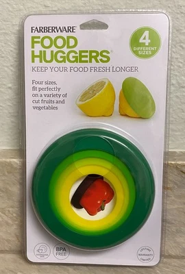 Farberware Food Huggers Silicone Reutilizável Economizadores de Alimentos Conjunto de 4 Sortidos - Imagem 1 de 2