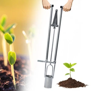 Seedling Transplanter Long Handled Bulb Planter, Stainless Steel Manual Plant... - Picture 1 of 8