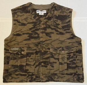 COLUMBIA - Mens Vintage Gallatin Range Wool Blend Brown Camo Vest - 2X-Large XXL - Picture 1 of 6