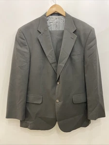 Lands End 2 Teiler Anzug Herren 44R 35x30 1/2 grau feste Wolle zwei Knöpfe - Bild 1 von 9