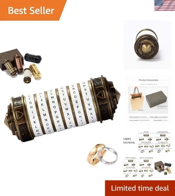 Portátil Da Vinci Code Cryptex - Rompecabezas de bloqueo personalizable para ocasiones especiales Foto 1 de 4