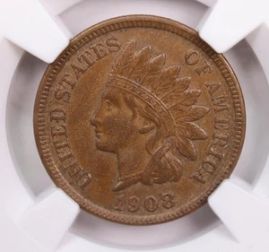Centavos pequeños Indian Head 1908-S, clasificación NGC MS-61, marrón., tienda #GCT011 - Imagen 1 de 3