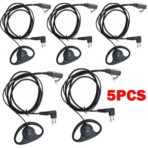 5 piezas D Auricular Auricular Auriculares Micrófono Para Motorola Radio Seguridad 2 Pin Walkie NUEVO - Imagen 1 de 12