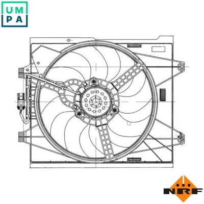 FAN ENGINE COOLING 47655 FOR 312A4.000/A6.000 1.0L 199B6.000 312A2.000 0.9L 4cyl - Image 1 of 4
