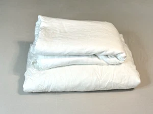 Pottery Barn Tencel Lyocell Fitted & Flat Sheet Set Queen White *READ* - Picture 1 of 11