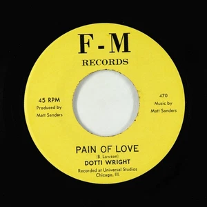 Deep Soul R&B 45 - Dotti Wright - Pain Of Love - F-M VG++ - Picture 1 of 2