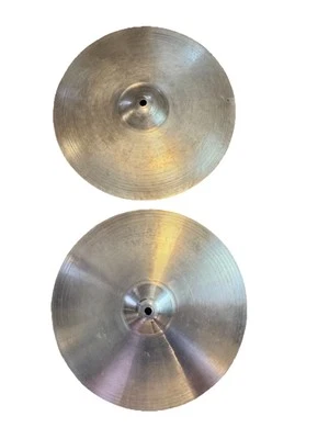 Menil  Ambico Camber Cymbal Set Of 2 Made In West Germany Vintage 14” READ Crack - Image 1 of 4