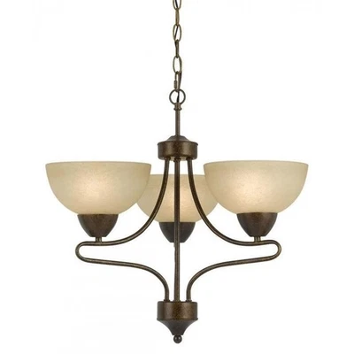 Cal Lighting Romano Rust 3-Light Chandelier - Elegant Ceiling Fixture 0201931 - Image 1 of 4