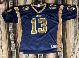 Vintage Champion St Louis Rams Jersey Mens 48 (XL)  Kurt Warner #13 NFL Jersey - Picture 1 of 4