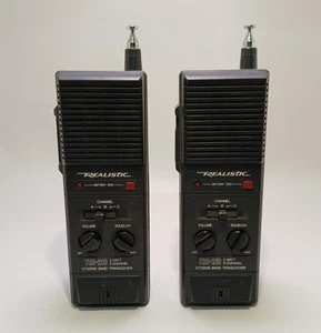 Realistic TRC-218 Black Wireless 2-Watt 3-Channels Walkie Talkie Untested As Is - Picture 1 of 8