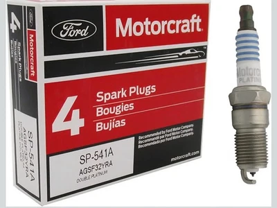 Комплект из 4 подлинных двойных платиновых свечей зажигания Motorcraft SP-541A AGSF-32-YRA - Изображение 1 из 4