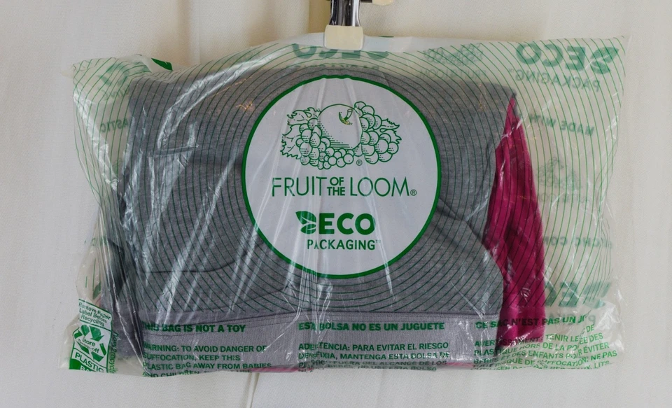 PACK de 4 calzoncillos boxer Fruit of the Loom para mujer con elástico rosa/gris talla 8 Foto 1 de 3