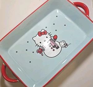 Hello Kitty Sanrio blau Schneemann Keramik Backform 12x9 Neu im Karton (GS1) - Bild 1 von 4