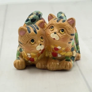 Vintage Creaciones Velasco Millán Hand Painted Trencadís Mosaic Cat Figurine - Picture 1 of 8