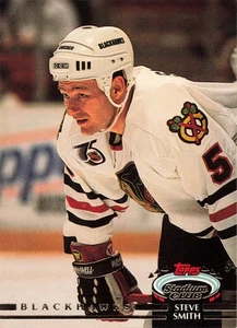 Steve Smith 1992-93 Stadium Club #383 Chicago Blackhawks Hockey - Picture 1 of 2