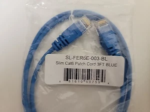 12 x Cat6 ethernet cables 3ft Blue. brand new - Afbeelding 1 van 5