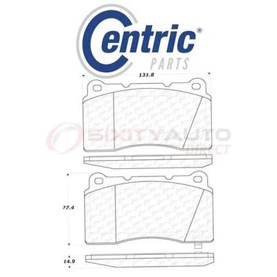 Centric C-TEK Metallic Disc Brake Pads for 2010-2014 Hyundai Genesis Coupe bv Foto 1 de 4