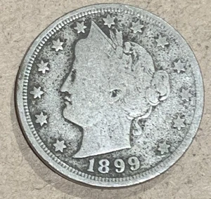 1899 Liberty Head "V" Nickel, 5 Cent Piece. - Picture 1 of 2