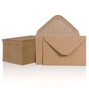 Gift Card Envelopes - 100-Count Mini Envelopes, Kraft Paper Business Card Env... - Picture 1 of 7