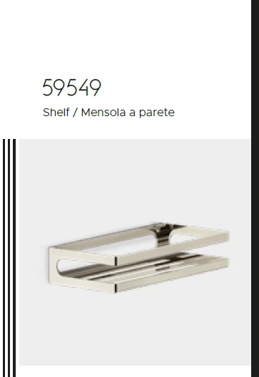 Estante de pared Gessi 59549-720 Venti20 12" - PVD níquel satinado - Nuevo Foto 1 de 4