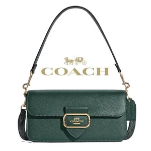 NWT COACH CE561 Morgan Leather Shoulder Bag/Crossbody in Everglade - Picture 1 of 11
