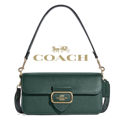Borsa a tracolla tracolla Coach Ce561 Morgan in pelle Everglade nuova con etichette