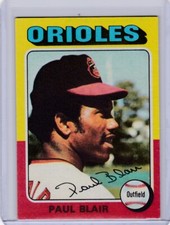 1975 Topps Baseball Card #275 Paul Blair Baltimore Orioles - ExMt-NrMt