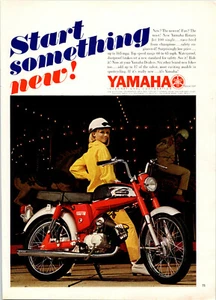 Vintage 1967 Yamaha Motorcycle Start Something Pubblicità Nuova Stampa - Foto 1 di 1