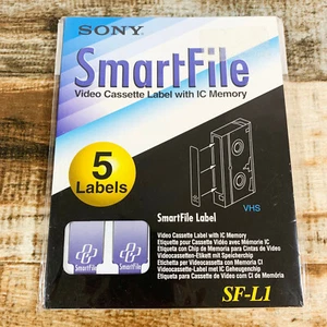 [NEW] 5 Pack Sony SmartFile SF-L1 Labels Video Cassette Label with IC Memory - Picture 1 of 2