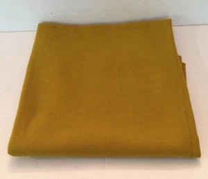 Vintage Polyester Tubular Ribbed Fabric Retro Mustard Yellow 38" X 35" - Picture 1 of 4