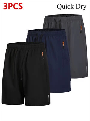 3Pcs Mens Sport Training Shorts Quick Dry Workout Shorts Running Gym Pants 3Pack - Изображение 1 из 4