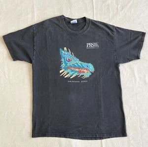 Vintage Paul Reed Smith Guitars T Shirt Men Size Large Black Fade 90s - Foto 1 di 6
